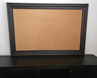 -Large Framed Cork Board Wall Bulletin Board Decorative Wood Frame 59x39