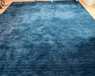 Transitional Style Dark Blue LUNA "Feizy" Area Rug- 8' x 10' - Hand Knotted, Hand Tufted, Low Pile