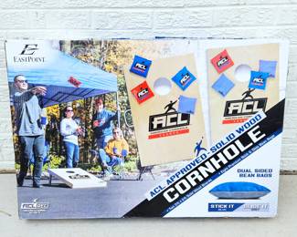 EastPoint ACL Cornhole Set Solid Wood Boards Bean Bags Toss Game Outdoor Tailgate New In Box