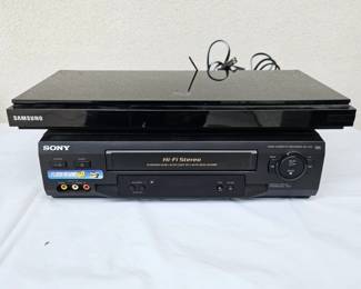 Samsung Blu-Ray Player BD-D5700 + Sony VHS VCR SLV-N51 Hi-Fi Stereo