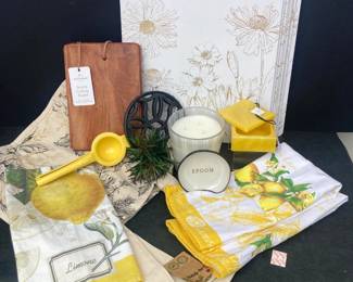  Complete Olive-Themed Kitchen Set with Brass Colander, Oil Dispensers, and Ceramic Spoon Rest