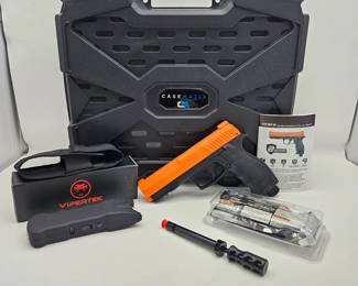 Self Defense Kit Pepper Ball Pistol T4E HDP 50 CO2 Rubber Rounds Stun Gun CaseMatix Case