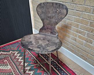 amie Young McCallan Metal Dining Chair Acid Washed Finish