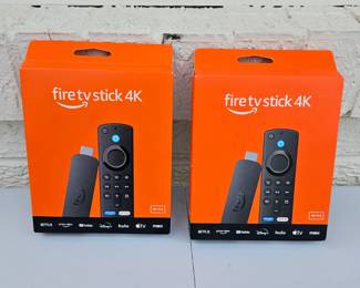 (2) Amazon Fire TV Stick 4K WiFi 6 Streaming Devices w/ Alexa Voice Remote NIB