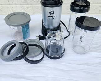 Magic Bullet Blender System w/ Cups Lids & Extra Accessories + Ninja Creami Container