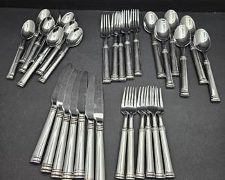 Cambridge Stainless Flatware Set Mixed Lot Spoons Forks Knives Modern Heavy Weight
