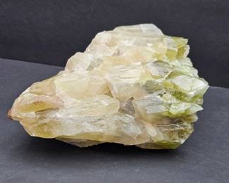 Large Green Calcite Crystal Specimen 6" Natural Mineral Display Piece