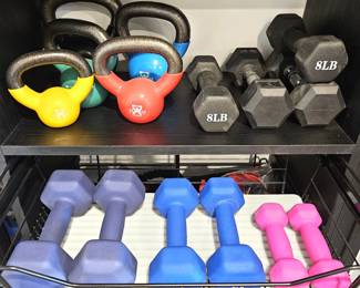 Mixed Free Weights Set Dumbbells Kettlebells 3–12 lb