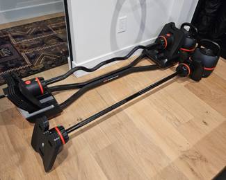 Bowflex SelectTech Adjustable Dumbbells w/ Stand, Barbell & Kettlebells Set -