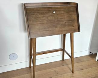 -West Elm Mid Century Secretary Desk Drop Front Wood Writing Desk
