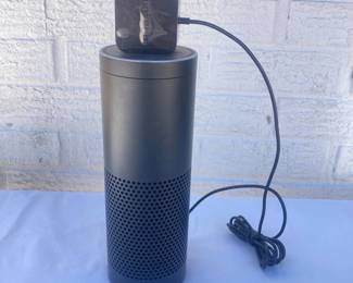 Amazon Echo Smart Speaker Black Cylindrical Voice Control 3.75x9 Inch