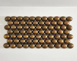  Large Gold Metal Wall Art Panel w/ Dimensional Disc Design 46"x22"