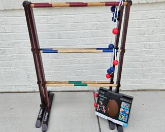 Kelsyus Ladder Ball Game Set + 10 Player Flag Football Kit w/ Ball