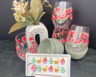  Cupcakes And Cashmere Dish Watermelon Tumbler Plastic Drinkware 5in Rainbow Ceramic Vase Figmint Ceramic bowls