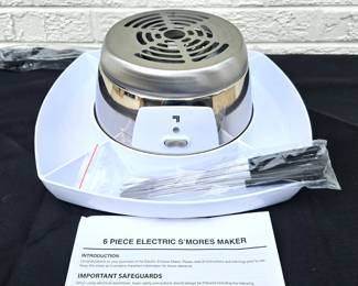 Sharper Image Electric S’mores Maker Indoor Marshmallow Roaster w/ Tray & Skewers