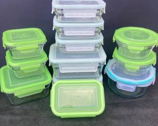 Set of 12 Snapware Glasslock Assorted Food Storage Container Set with Airtight Leakproof Lids