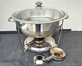 13.5" Stainless Steel Chafing Dish w/ Lid & Fuel Holder