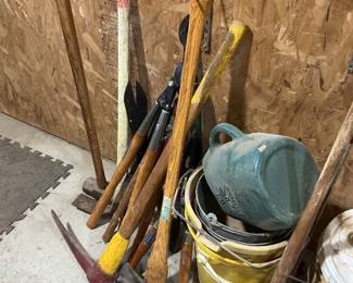 Axe, sledgehammer, loppers