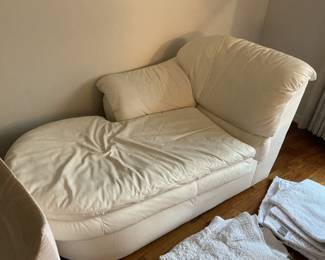 Leather chaise 