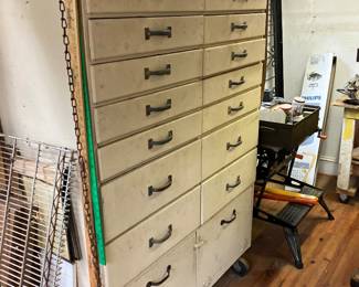Multi drawer cabinet with contents 