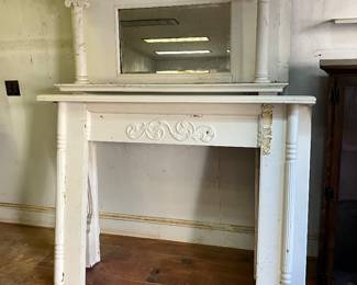 Smaller antique mantel - no mirror 