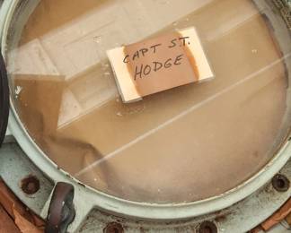 Porthole from de-commissioned Navy Ship. This has the paperwork that identifies the ship dated Nov. 1978