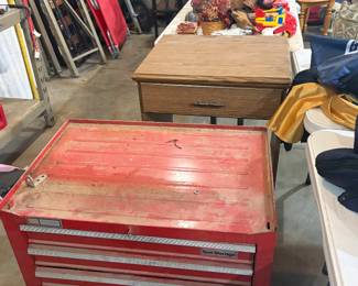 Tool box, sewing machine cabinet