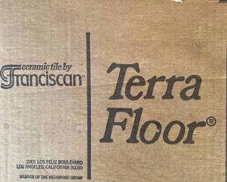 We found several boxes of these Franciscan Terra Floor tiles, different designs.
