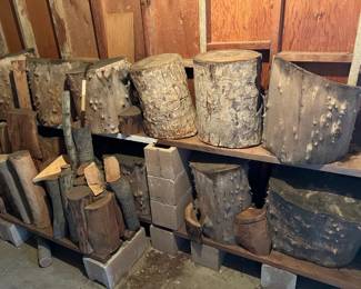 There are a number of logs that would have been carved into various artistic pursuits.  We'd hate for them to go to waste.  If you're here for the woodworking tools, take a look at the logs, too.