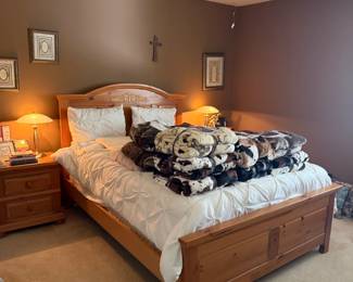 Second Bedroom Broyhill "Fontana" Queen Bed and 2 matching nightstands