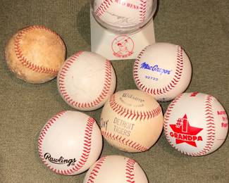 Signed Toledo Mud Hens Baseball in Case, Etc!