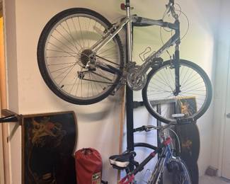 Bikes & rack , oriental bed 