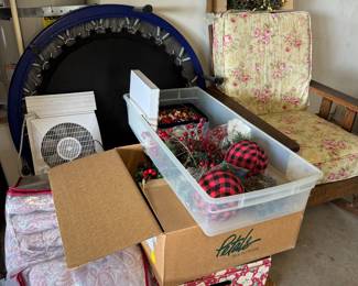 Arts & craft rocker, trampoline, Christmas