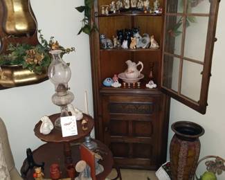 Corner Cabinet, and Tiered Table