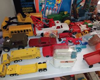 Toy cars and Trucks: Tonka, etc