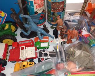 Vintage Toys, Batman Aurora Model, Mr Potato Head, etc