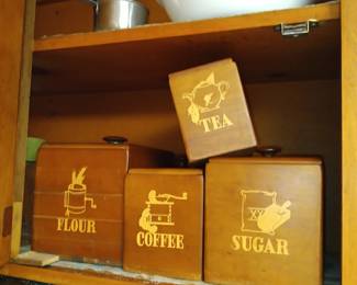 Wood Kitchen Canister Set