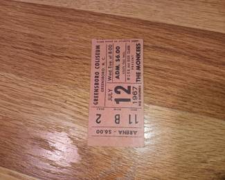 The Monkees Ticket Stub