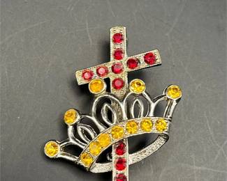 Ora cross brooch