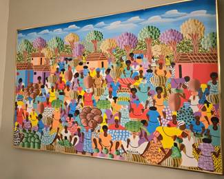 Oil on canvas by M. Similien,  Haitian