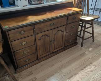 Thomasville Server (Opens)  has Table Pad/Large Trays Slot in Back