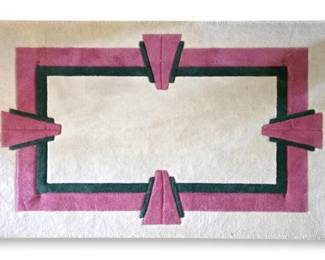 Vintage Rose  Hunter Green Area Rug 48 X 71 