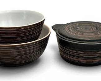 Pyrex Terra Mixing Bowls  Lidded Casserole Dish