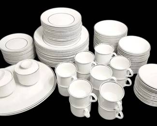 Salem Silver Elegance English Ironstone China Set 114 Pieces