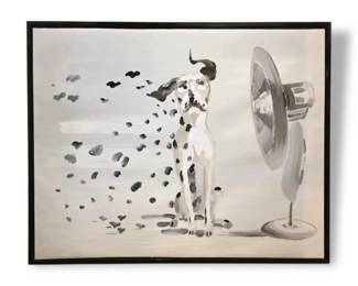 Large Losing My Spots Dalmatian Print with Painted Brushstrokes