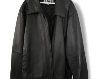 Vintage Mazzoni Black Leather Jacket Womens Size 4X