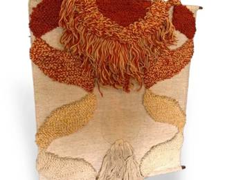 Vintage Textile Fiber Art Tapestry Wall Hanging