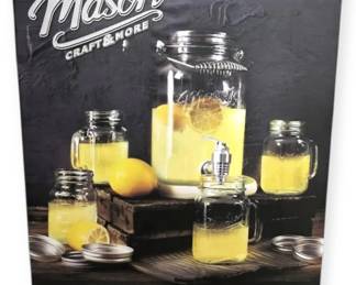 Mason Jar 5Piece Dispenser Set New in Box