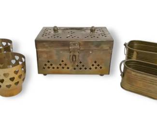 Brass Cricket Box, Votive Candleholders,  More