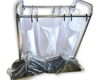 Rolling Laundry Sorting Cart w New Clothing Hangers